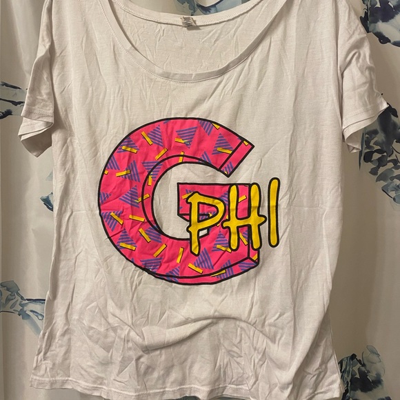 Gamma Phi Beta MTV-Inspired Oversized TShirt. Size S. - Picture 1 of 2